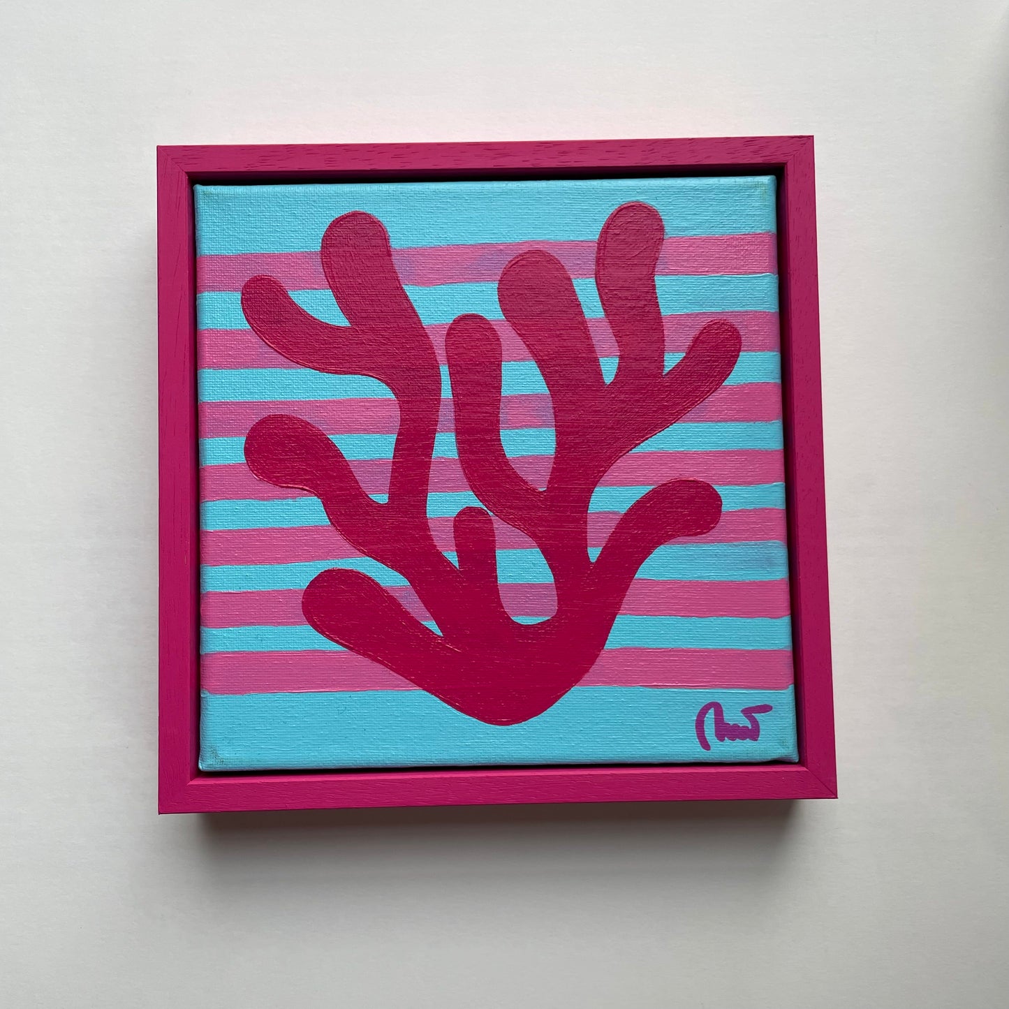 Corals Gift Set of 3 mini framed canvasses