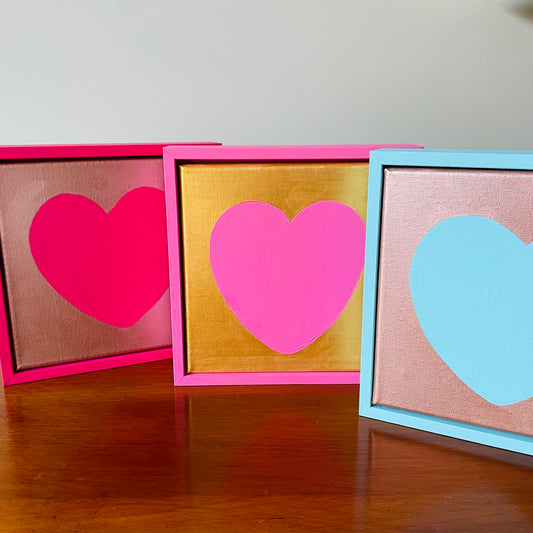 Love Gift set of 3 framed mini canvasses