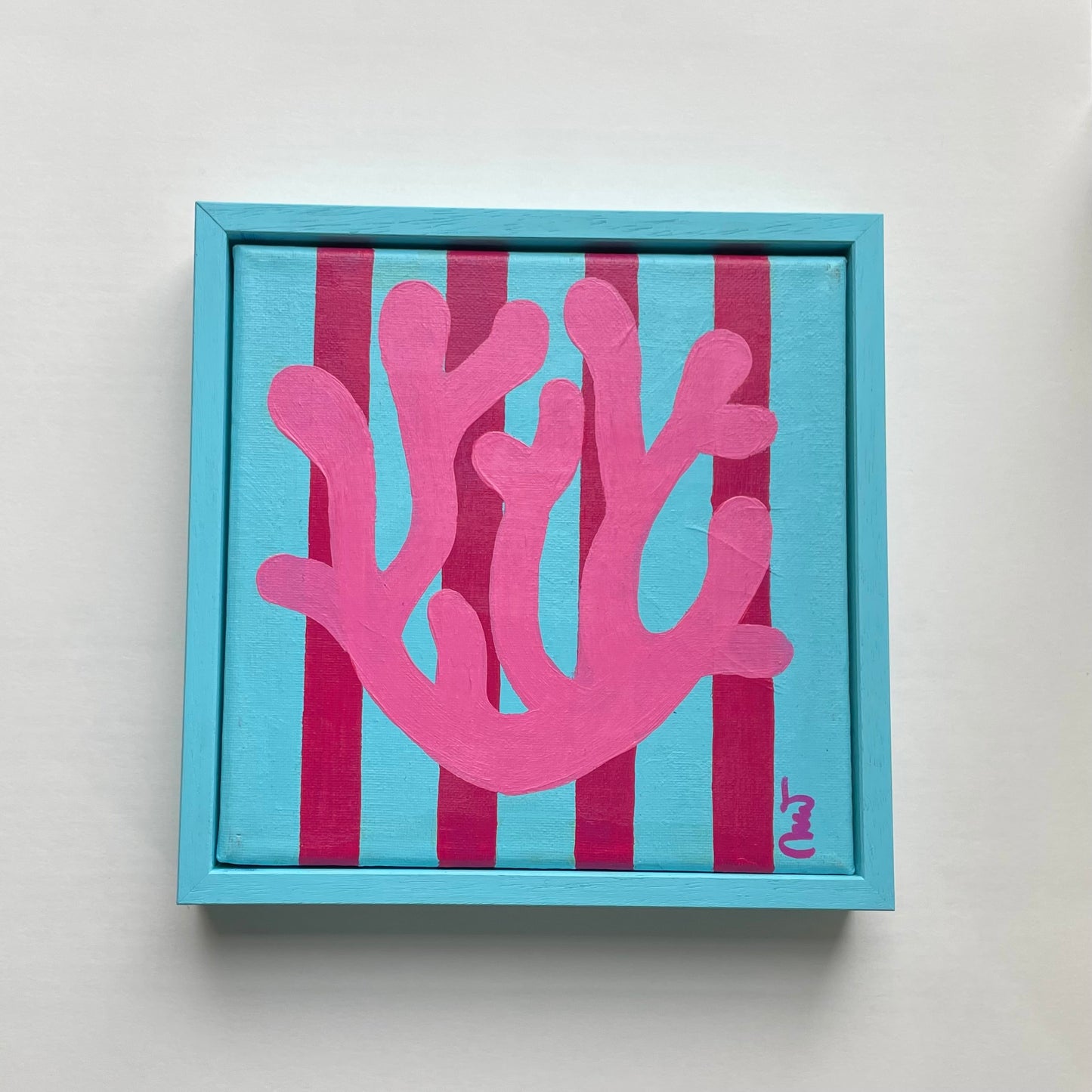 Corals Gift Set of 3 mini framed canvasses